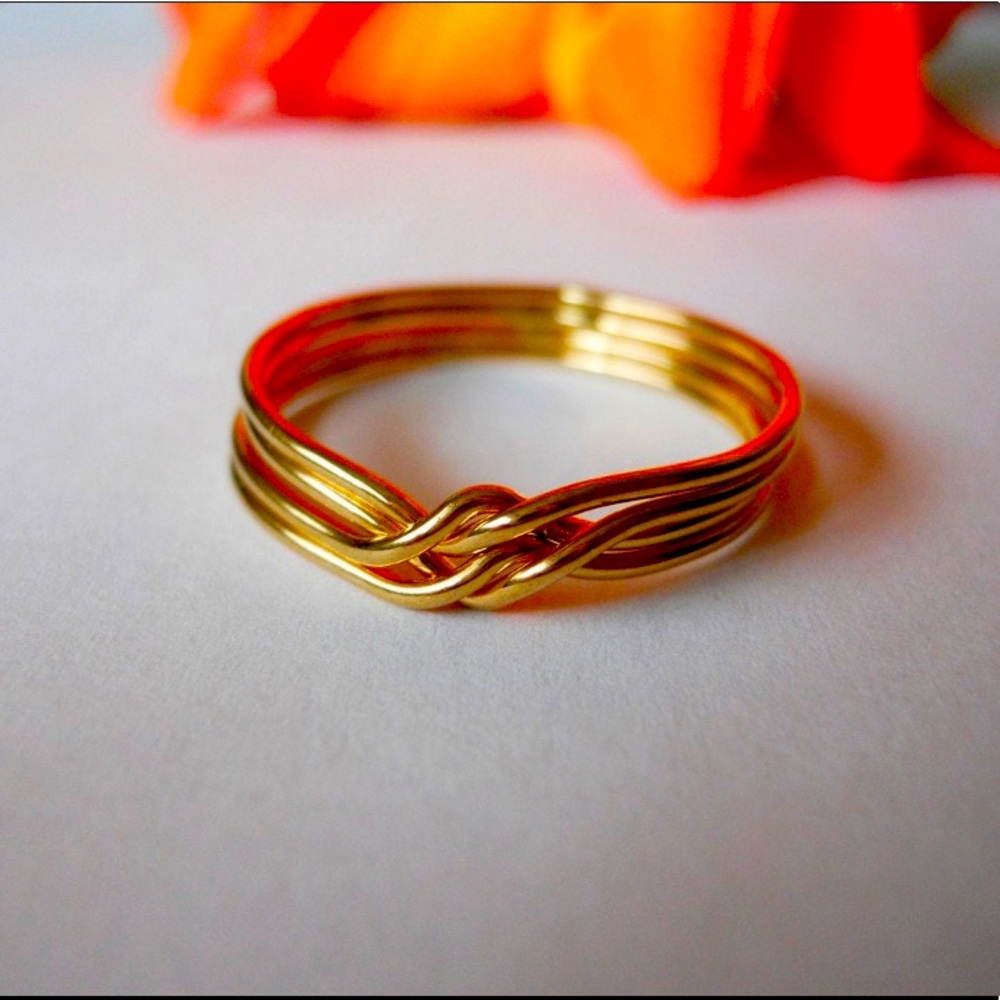 Handmade ROSE GOLD filled puzzle ring